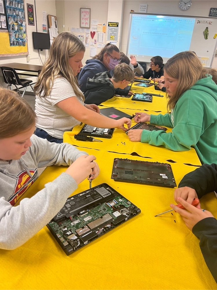 students take apart devices 